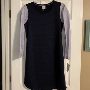 Navy scoop neck dress